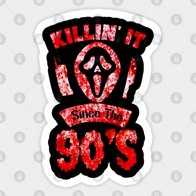 Killin' It 90s - Scary Scream Sticker by LopGraphiX